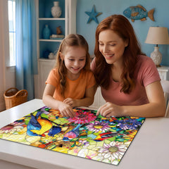 Luxdivina vibrant bird plumage puzzle enhances color matching and social puzzle sessions.