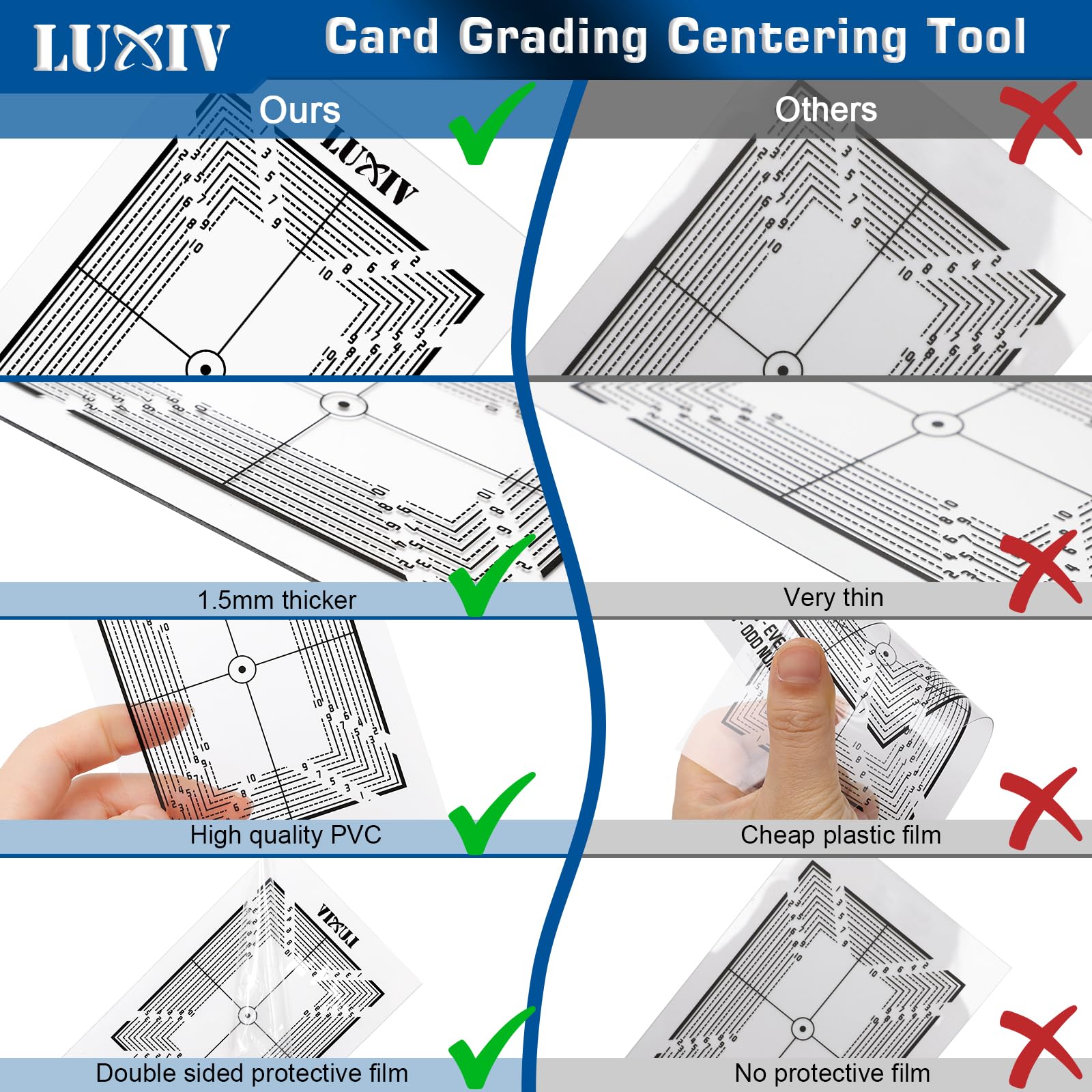 Luxiv centering guide right-angle aids accurate card placement
