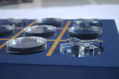 LuxLand Home modern Tic Tac Toe display, perfect coffee table accent for gatherings.