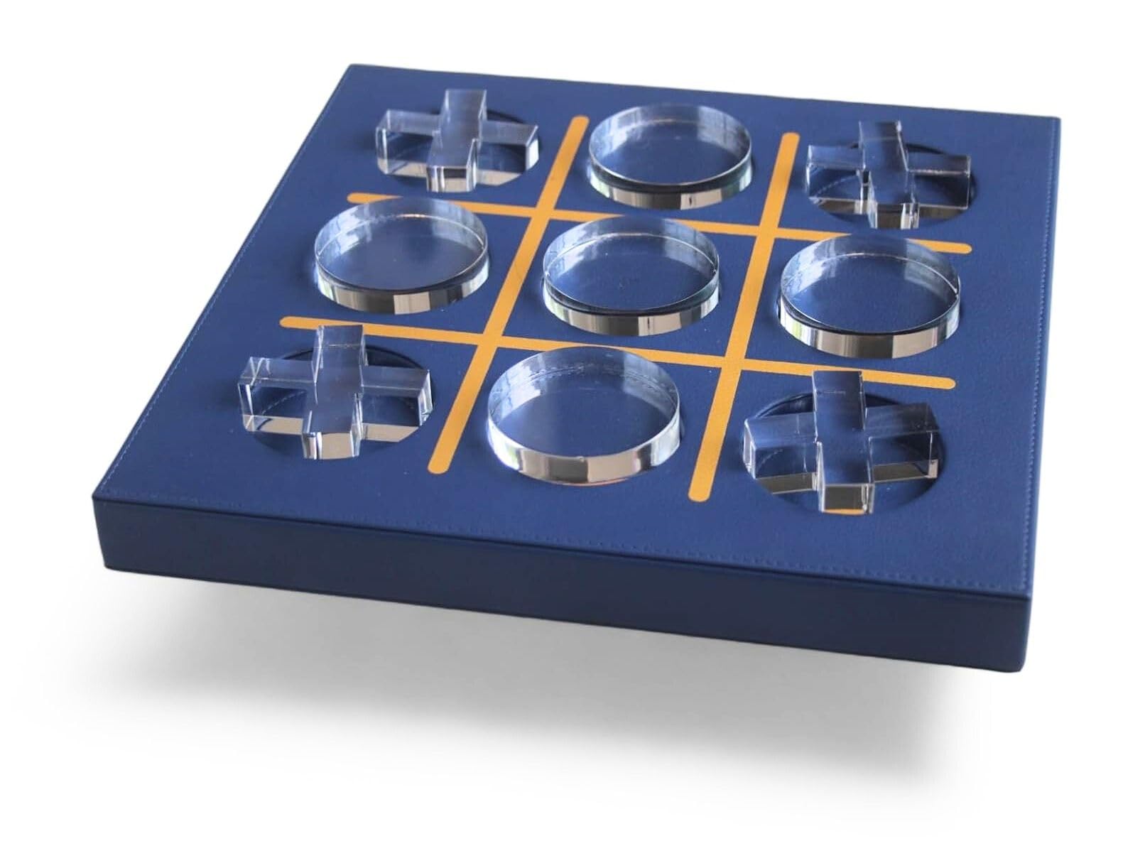 LuxLand Home O piece in blue leather and acrylic, smooth grip for relaxing game moments.