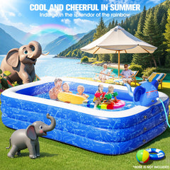 LuxPool overflow design keeps water level safe during lively play.