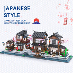 LuxRebuty Cherry Blossom Trees River: serene micro town scene for tabletop display.