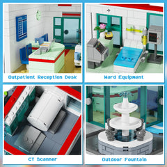 LuxRebuty City Hospital patient room detail supports role-play and display value.