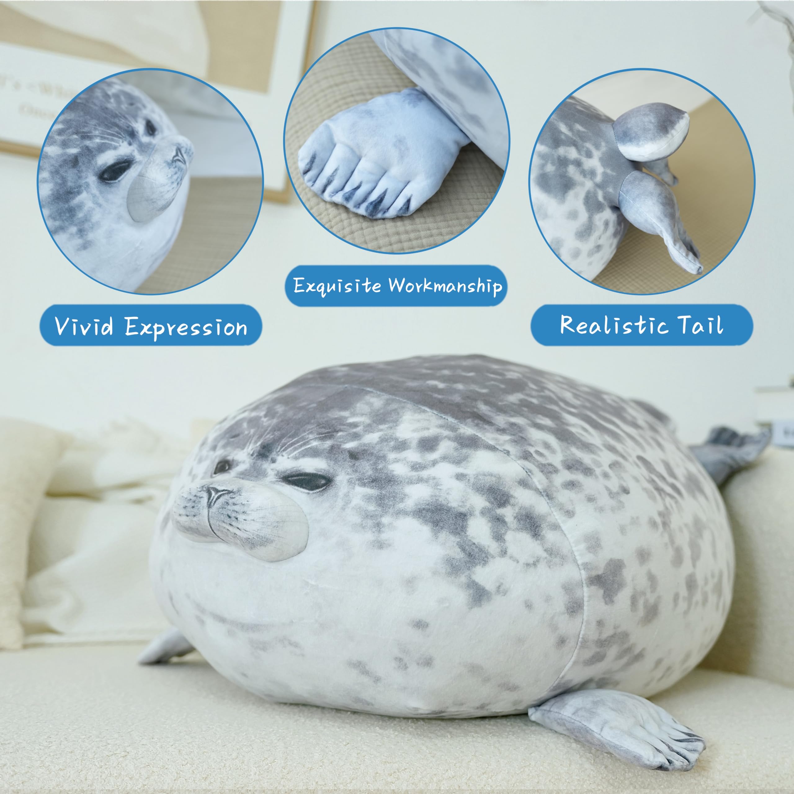 LUXSIT seal plush close-up showing ultra-soft material