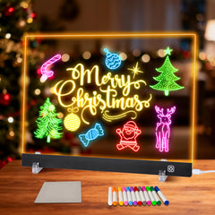 LuxuMach 16.2 inch LED note board on desk for bright notes.