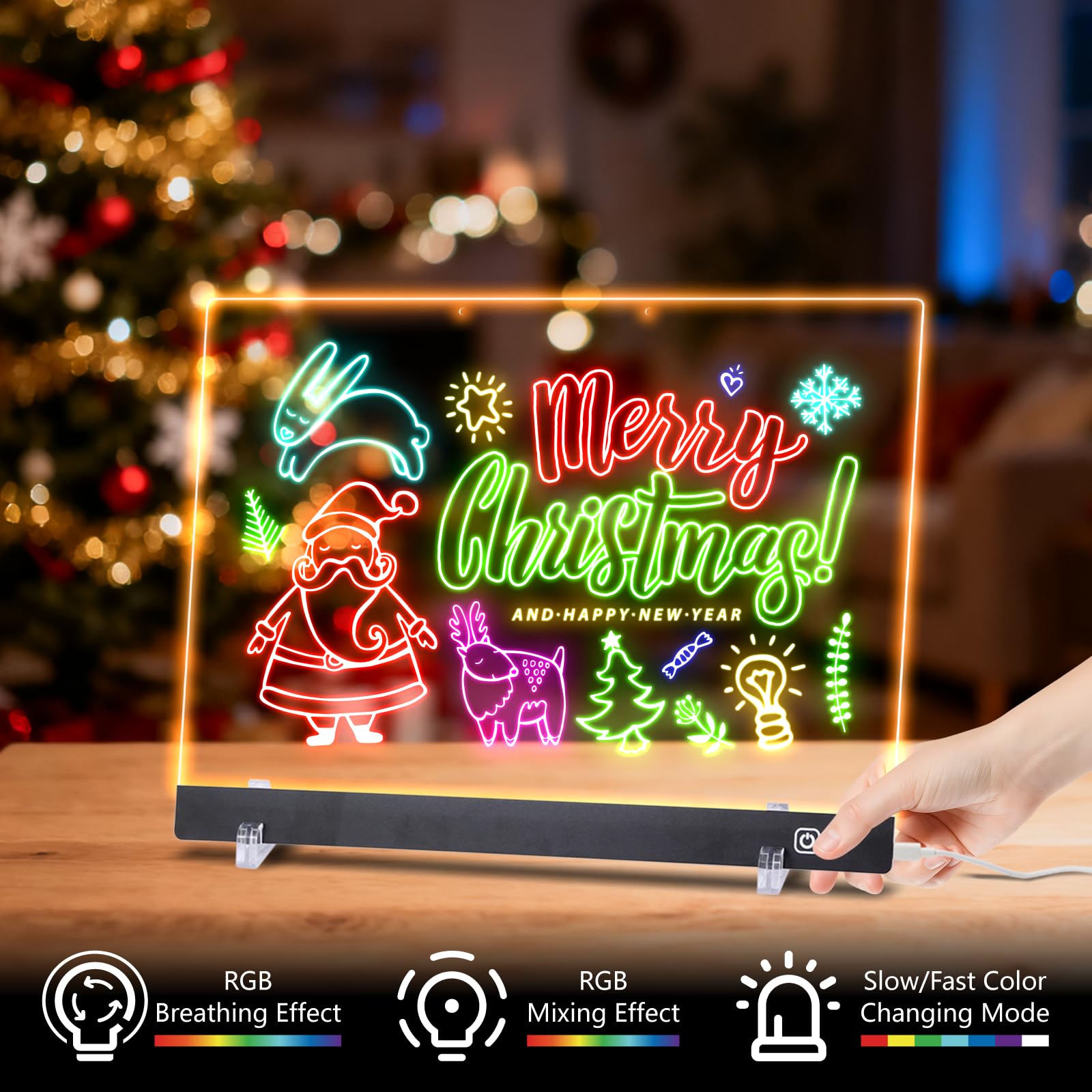 LuxuMach acrylic dry erase panel is durable and wipe-clean.