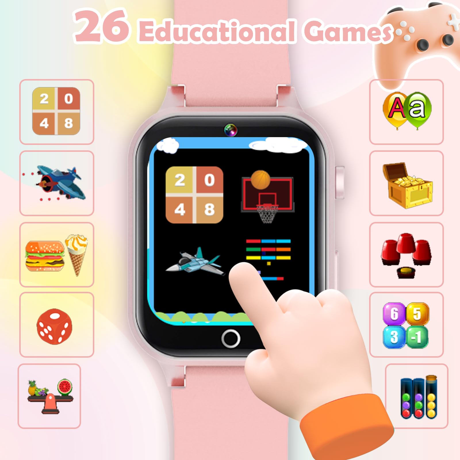 Luyiilo Kids Games Watch camera shot shows 300k pixels for memories