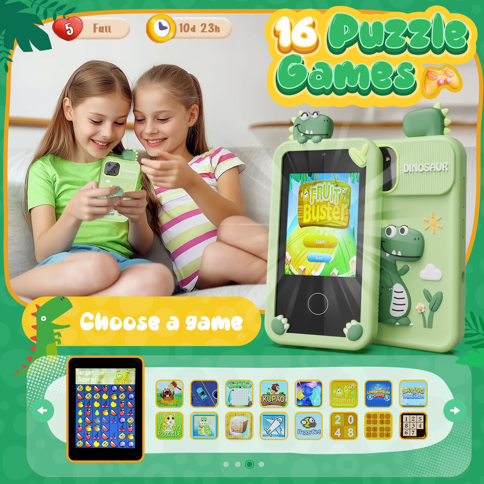 Luyiilo Kids Smart Phone front camera for selfies and creativity