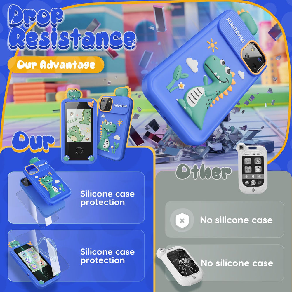 Luyiilo Kids Smart Phone Toy screen with 16 learning games visible