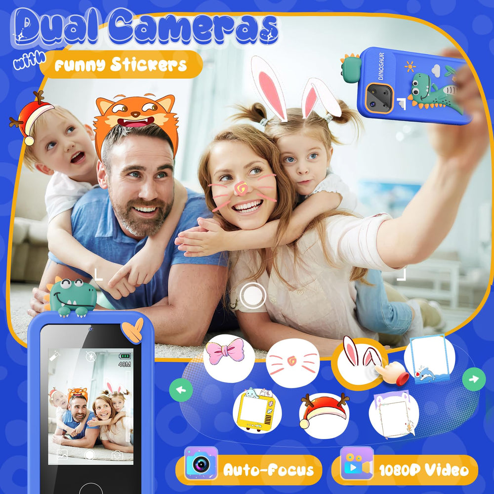 Luyiilo Kids Smart Phone Toy dual camera setup for photos and selfies