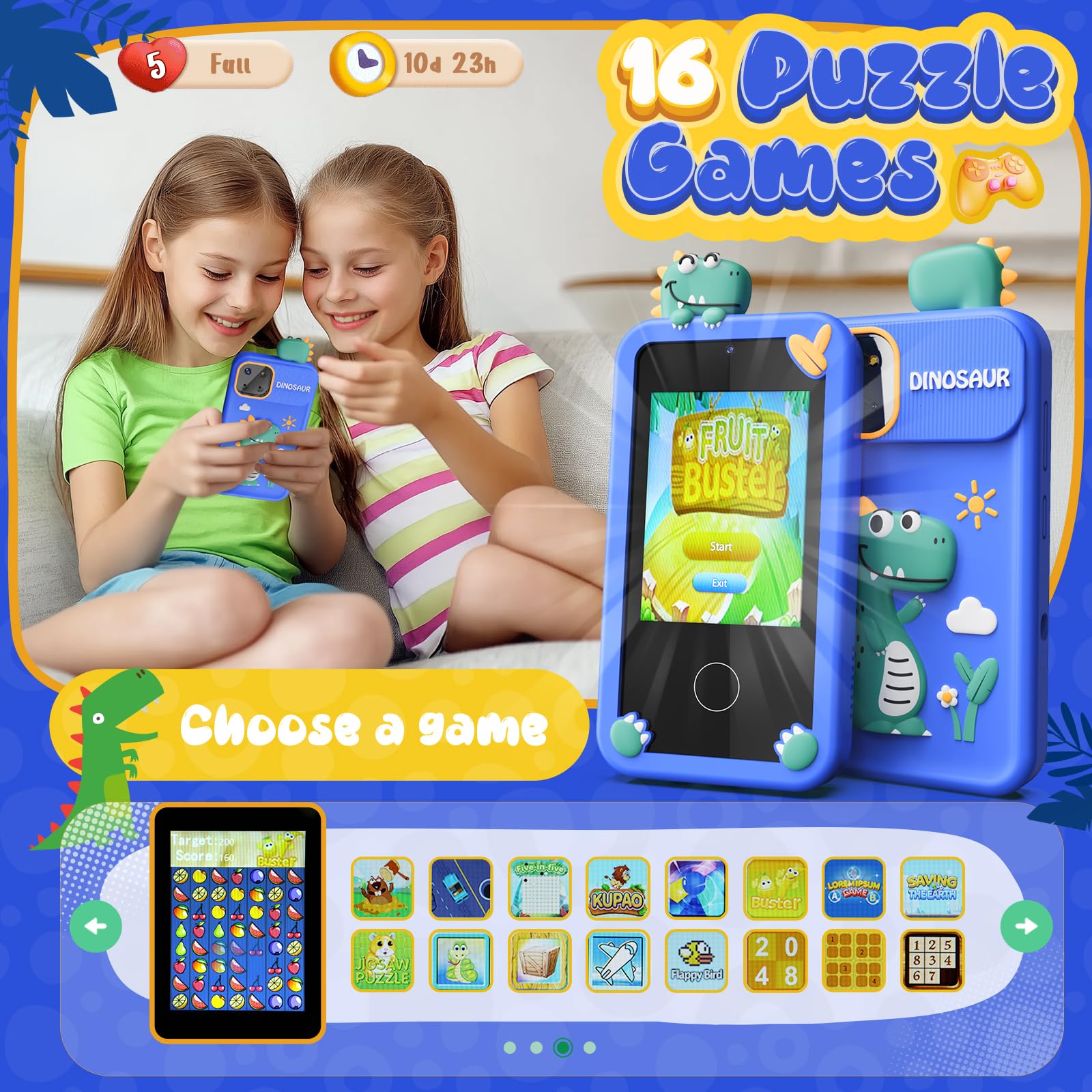 Luyiilo Kids Smart Phone Toy silicone shell offering drop protection