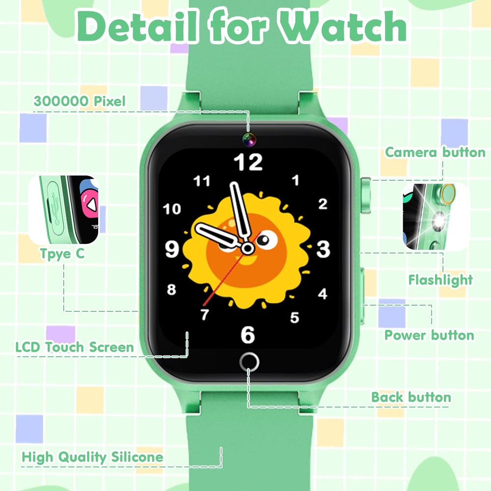 Luyiilo Kids Smart Watch screen protection helps withstand daily play