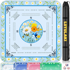 LUYULAKI mahjong mat with cushioned surface for quieter play on any table.