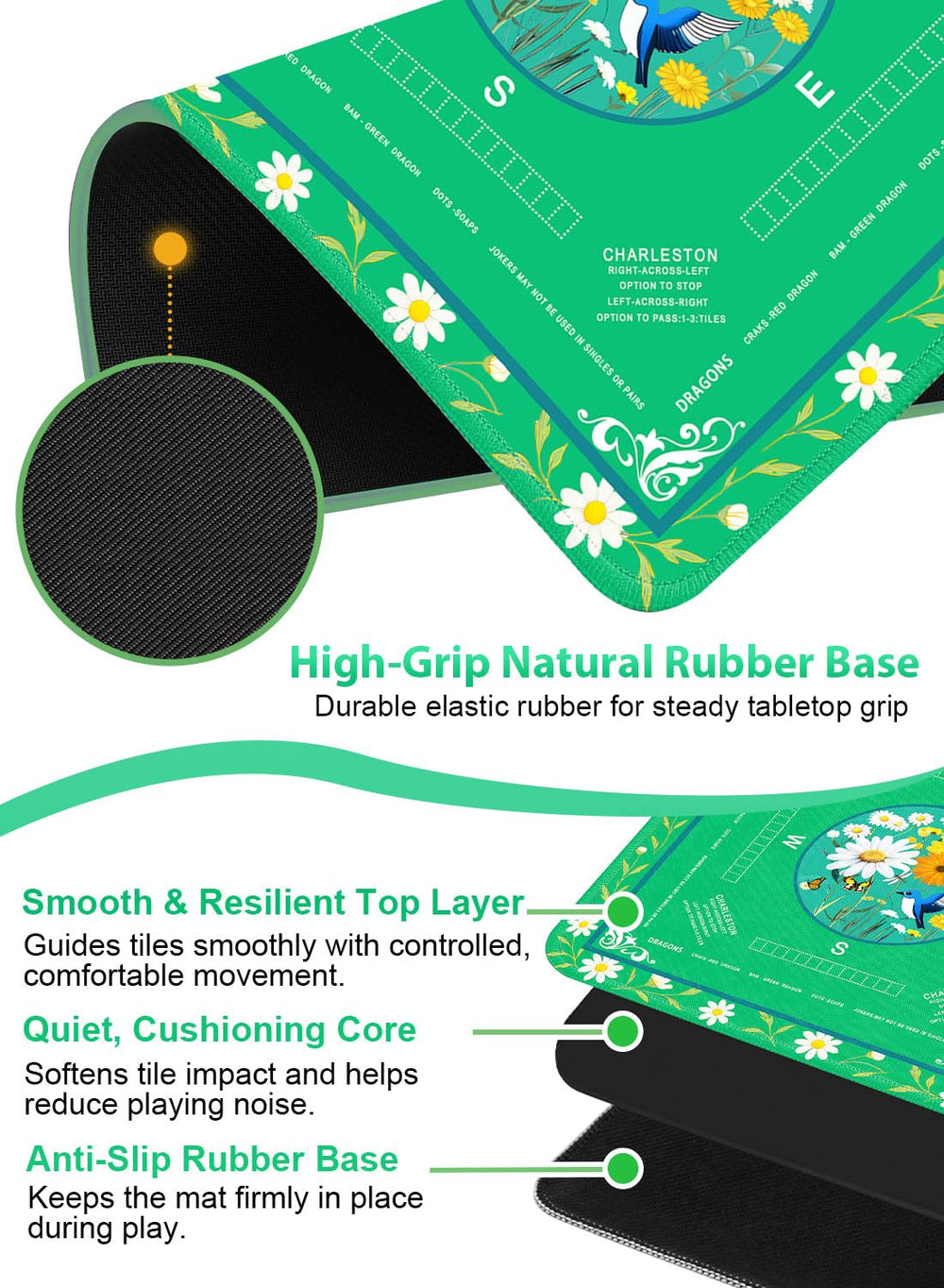 LUYULAKI floral design with printed rules aids learning