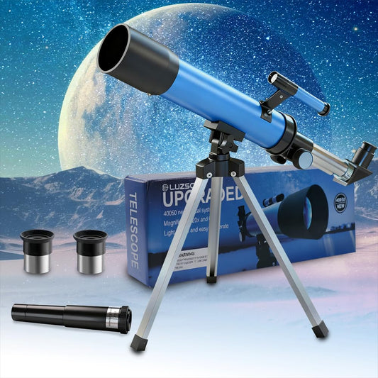 Luzsco Kids Telescope shows Moon craters for budding stargazers.