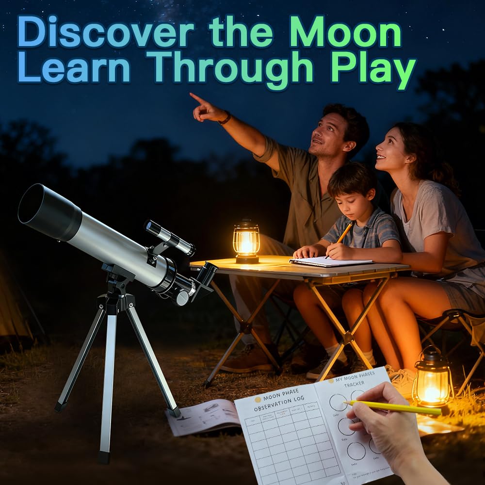 Luzsco Kids Telescope finderscope and eyepieces enable easier object hunting.