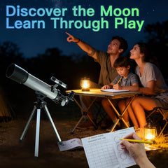 Luzsco Kids Telescope finderscope and eyepieces enable easier object hunting.