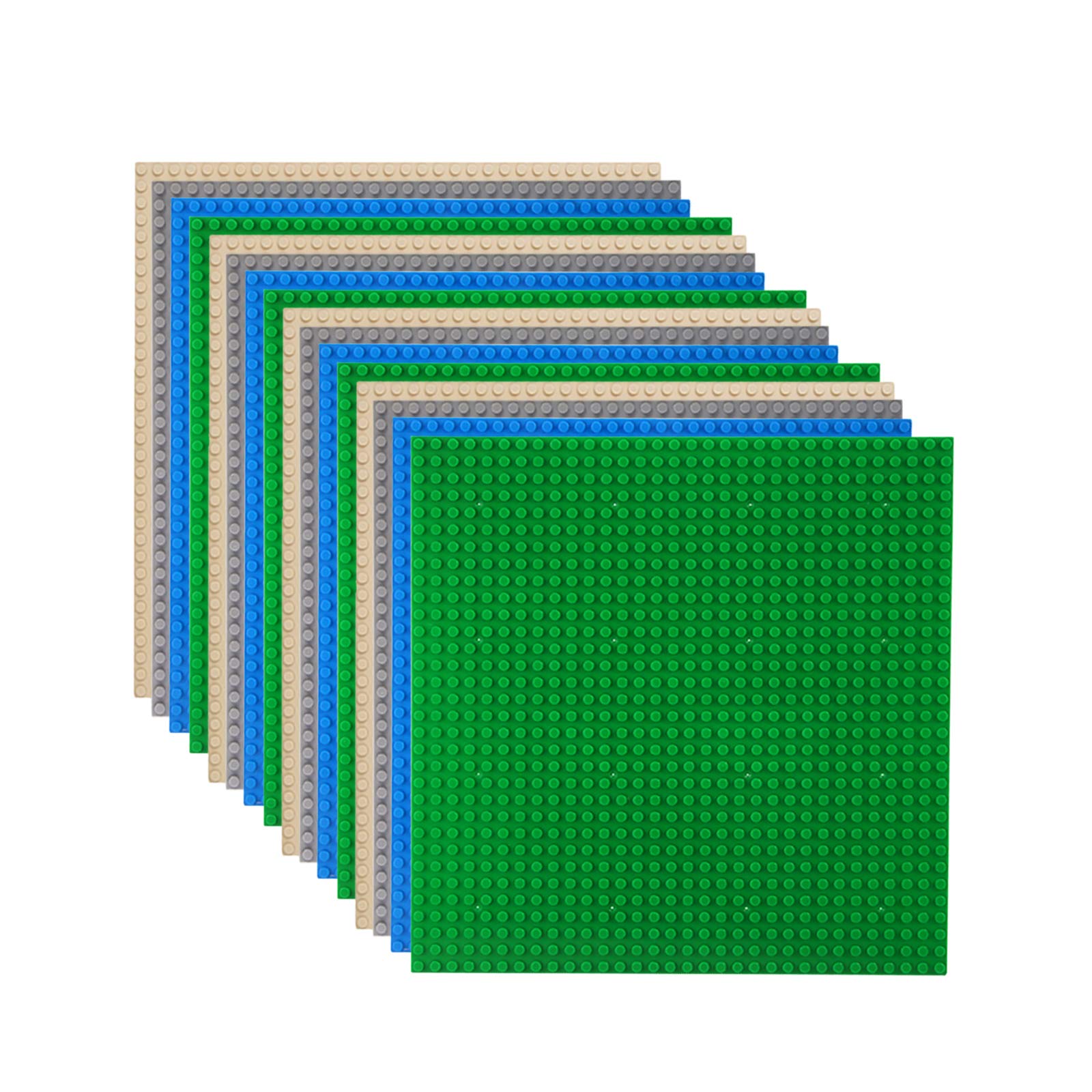 LVHERO baseplates 10x10 provide sturdy play surface compatible with major brick brands.