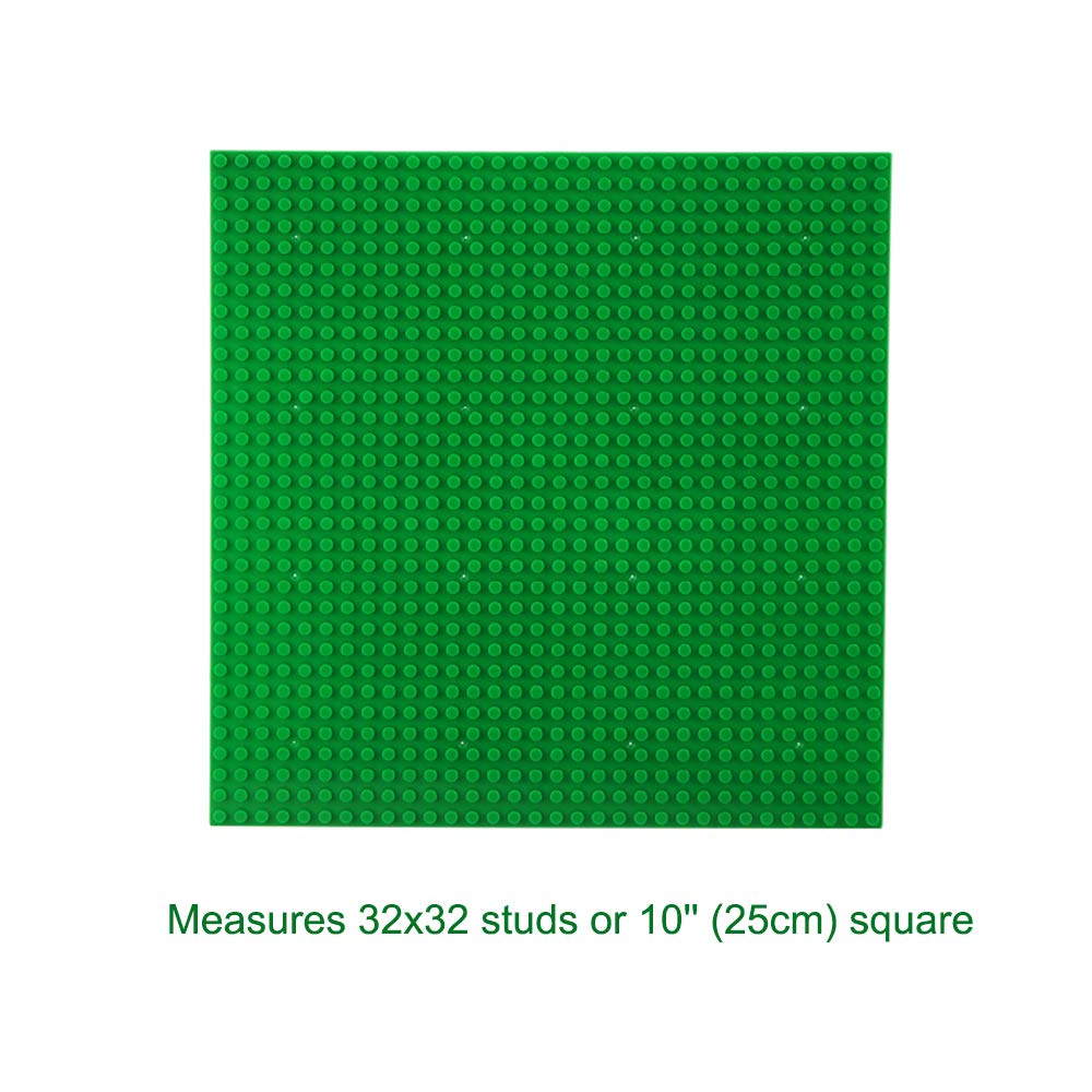 LVHERO eight-pack green baseplates provide durable, expandable play surfaces.