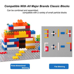LVHERO baseplates demonstrate compatibility with major brick brands in a 10x10 grid