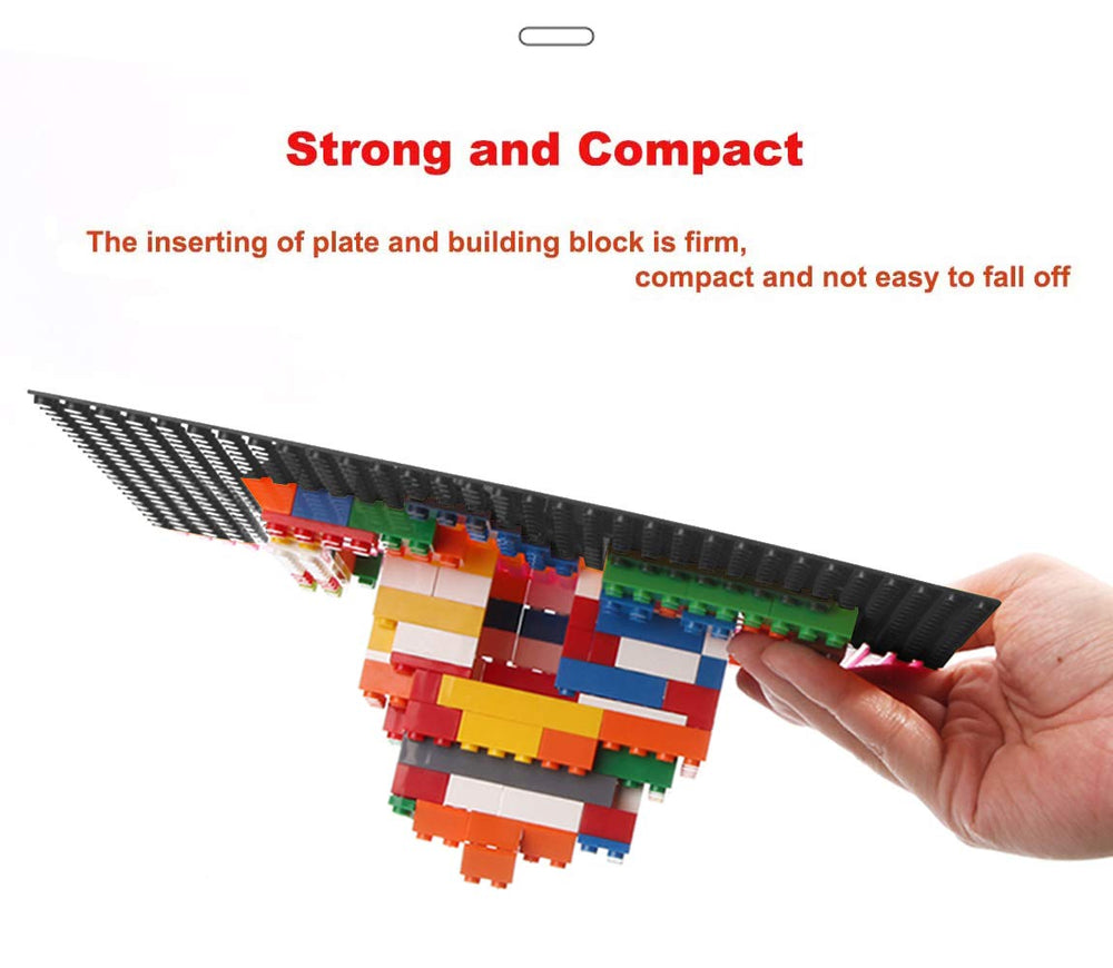 LVHERO durable baseplates in black withstand repeated play and assembly