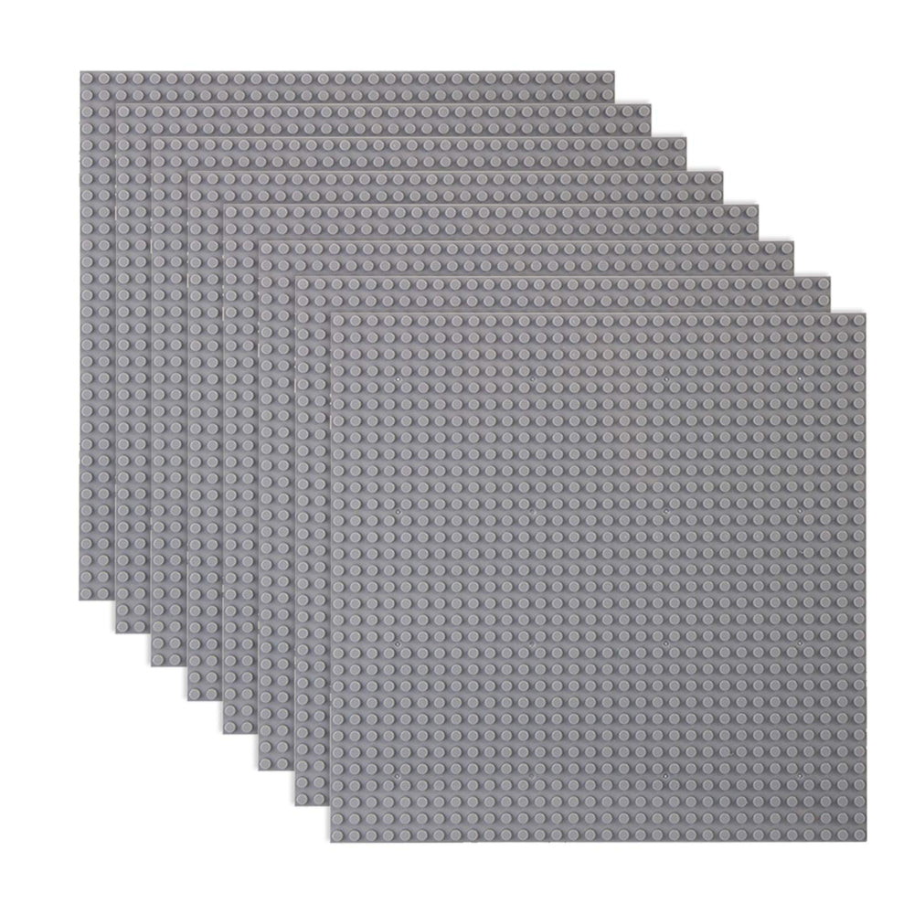 LVHERO Classic baseplates 10x10 gray eight-pack ready for brick builds