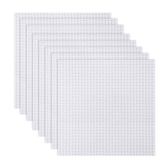 LVHERO classic baseplates 10x10 white pack of eight for versatile brick play.