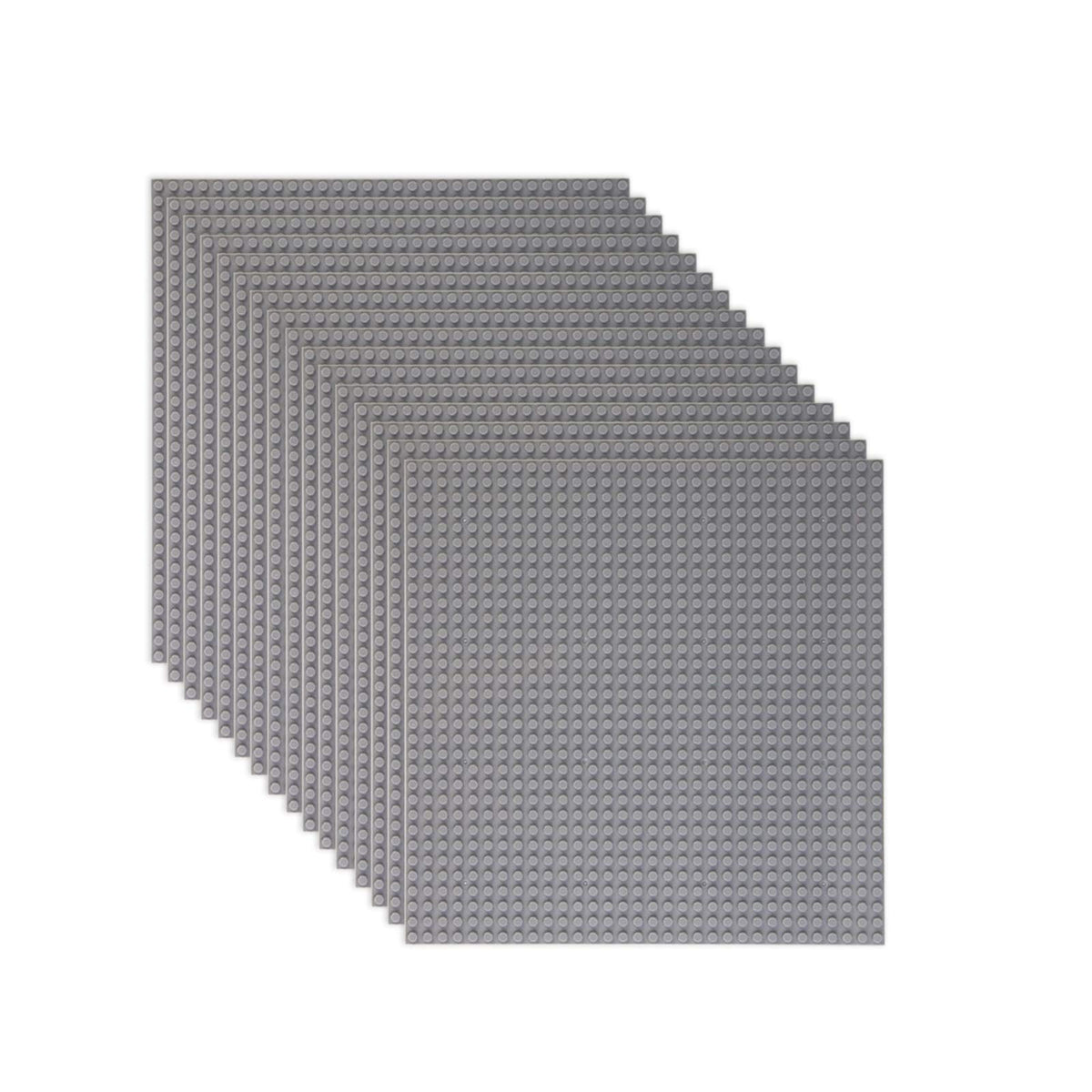 LVHERO classic gray baseplates, ten-by-ten, pack of 16 for versatile builds.