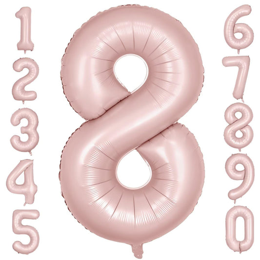 LVMOQIQIU 40 inch pink number 8 balloon for a bold party backdrop