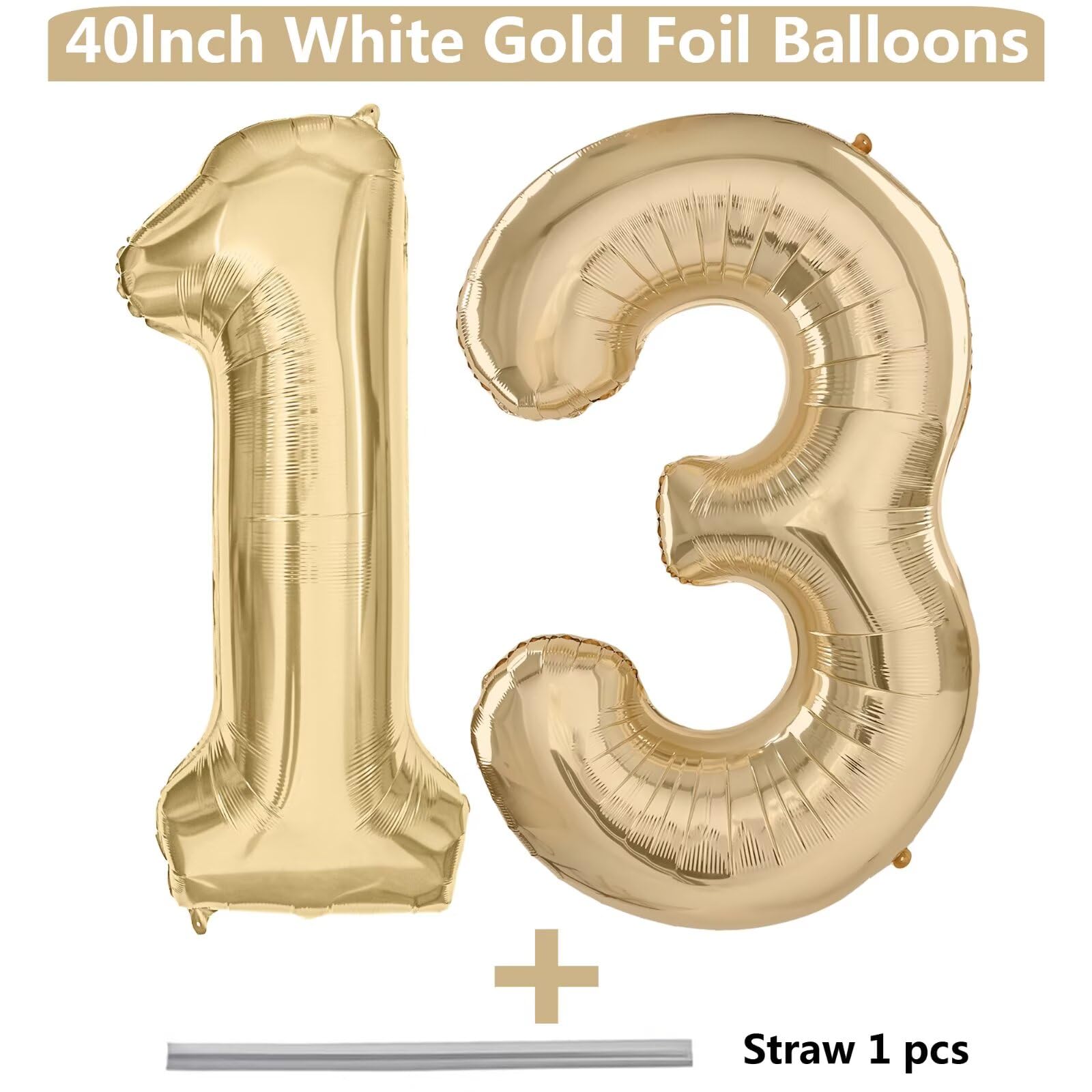 LVMOQIQIU foil balloon 13, perfect for milestones at weddings and parties.
