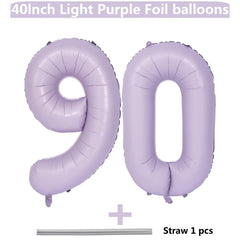 LVMOQIQIU matte purple 90 balloon, eye-catching number for photo-ready decor