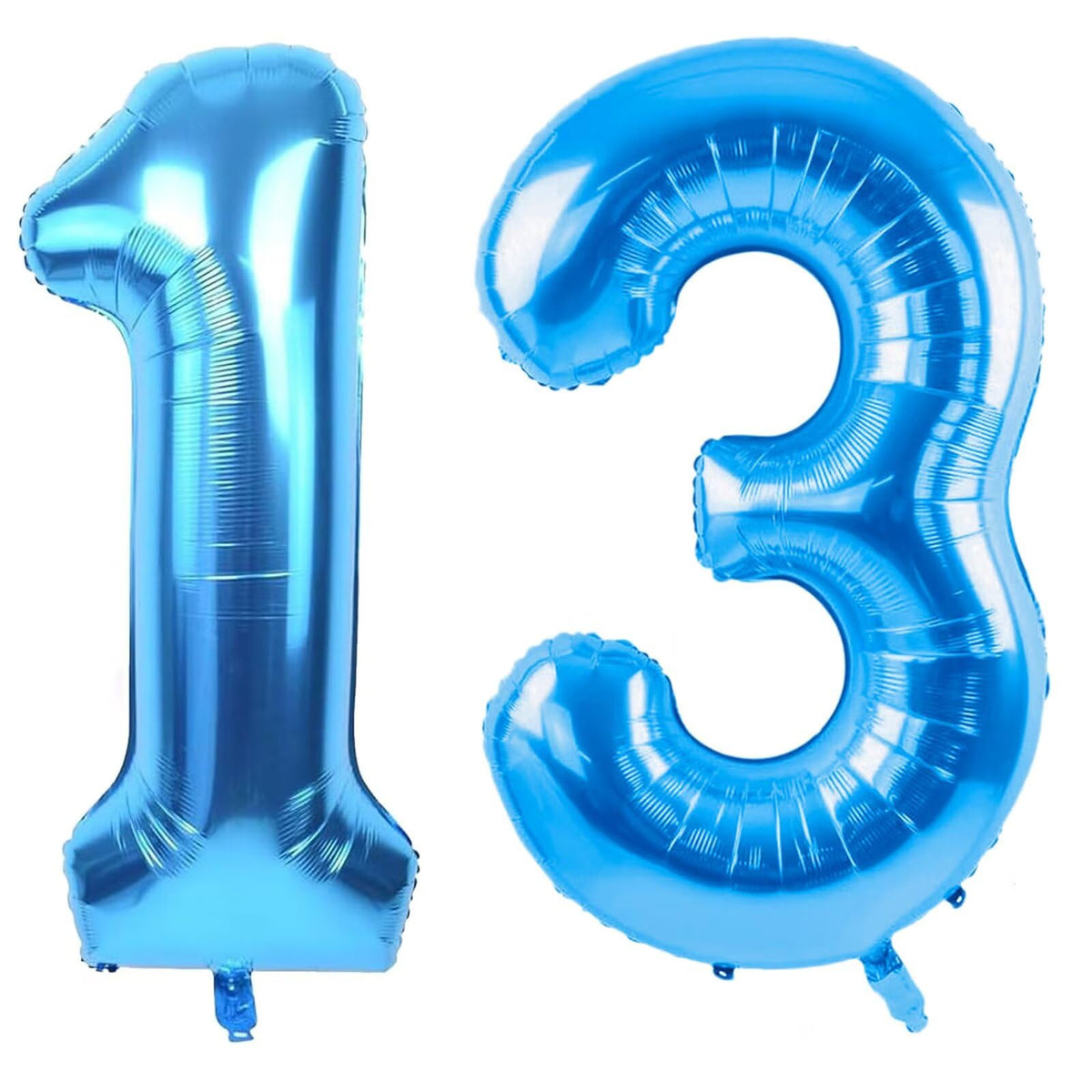 LVMOQIQIU 40-inch blue 13 foil balloon ready for air or helium.