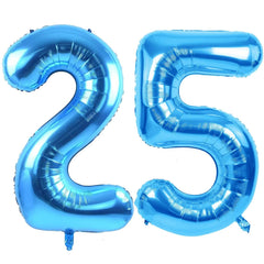 LVMOQIQIU 40-inch blue foil 25 balloon for standout party decor