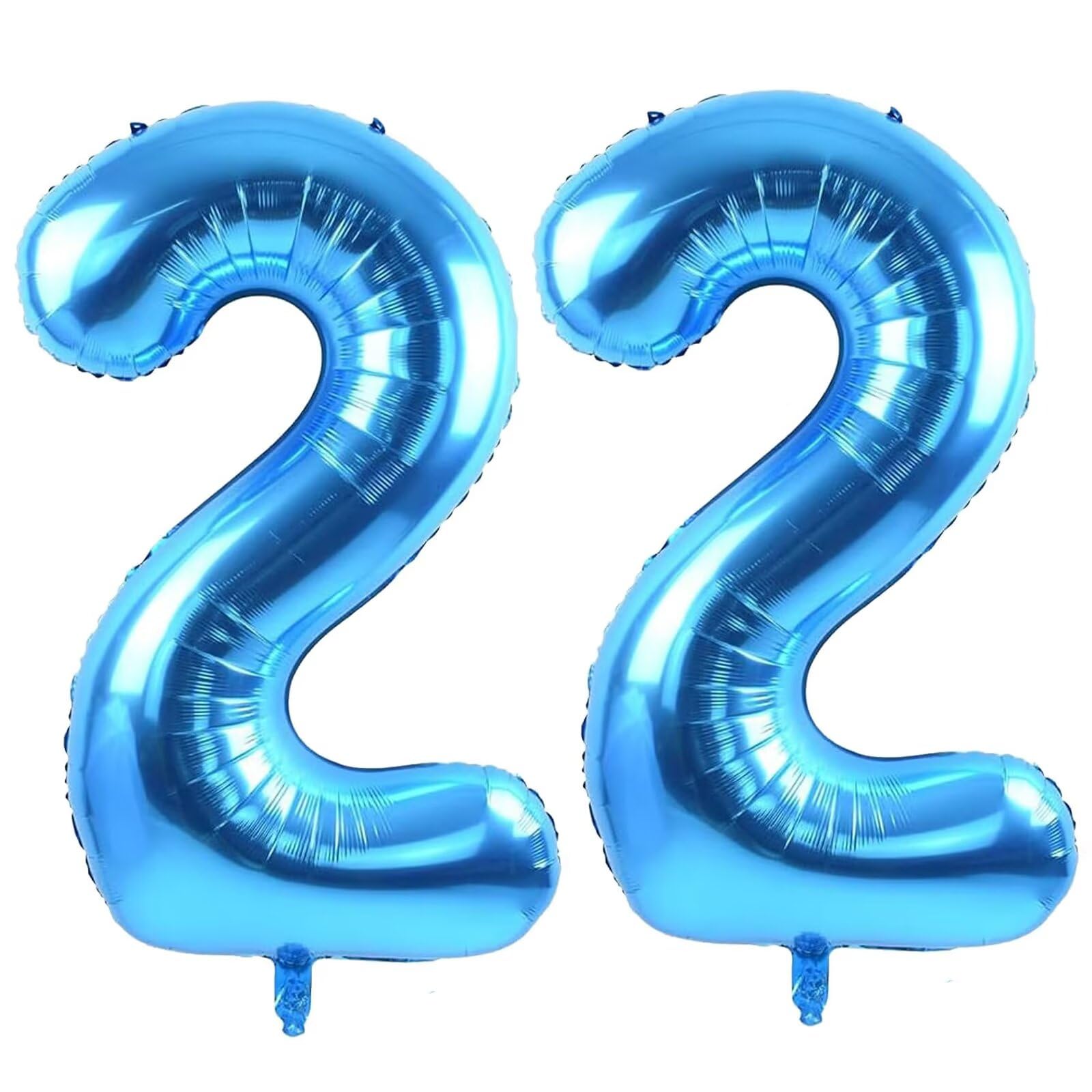 LVMOQIQIU 40-inch blue foil number 22 balloon for striking party decor