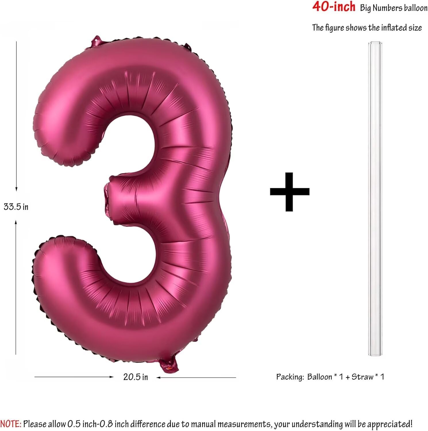 LVMOQIQIU burgundy foil number 32 balloon great for milestone celebrations