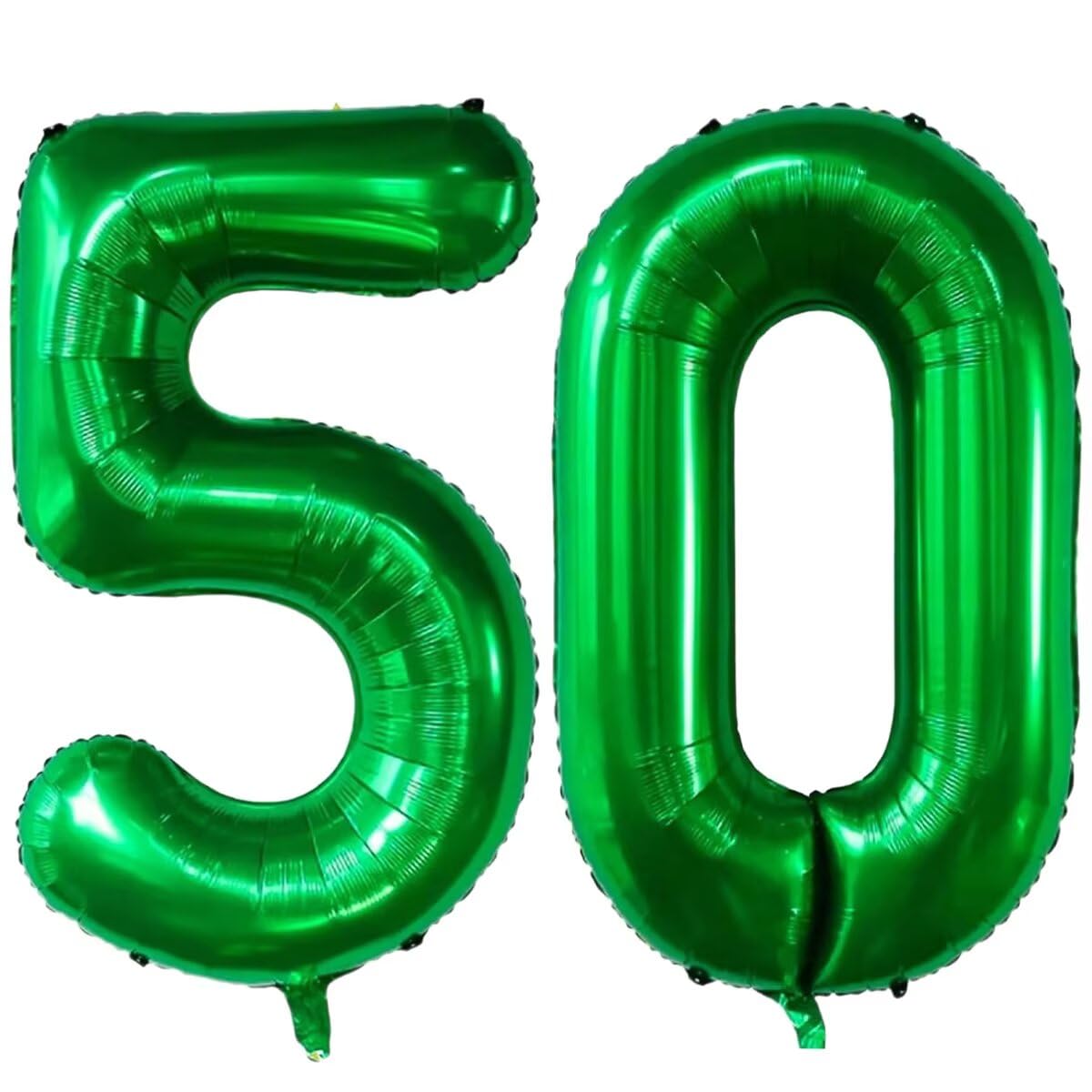 LVMOQIQIU 40-inch dark green foil number 50 balloon for bold photo backdrops.