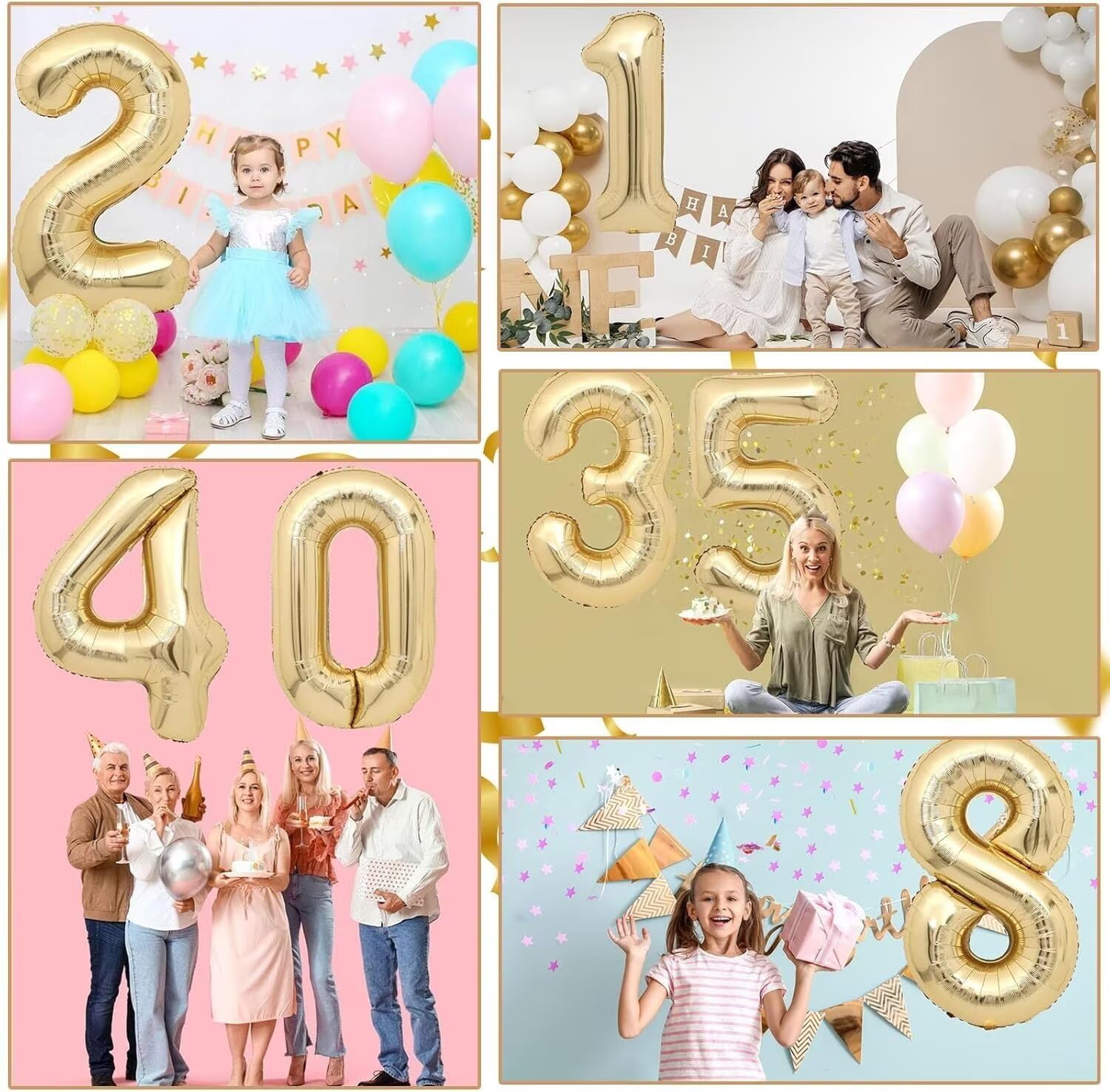 LVMOQIQIU 40-inch inflation-ready number balloon for easy setup at events.
