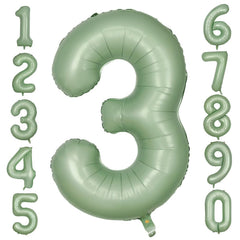 LVMOQIQIU 40 inch olive green number 3 balloon, ideal for milestone celebrations.