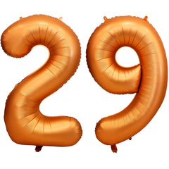 LVMOQIQIU 40-inch orange foil number balloon 29 adds a bold photo backdrop.
