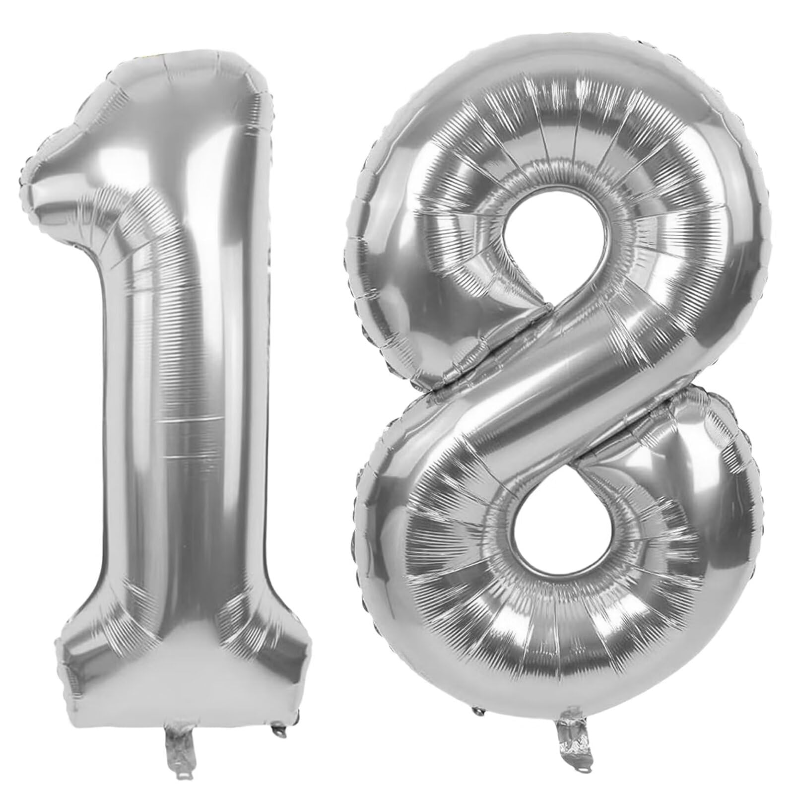 LVMOQIQIU 40 inch silver 18-number balloon for striking party backdrops