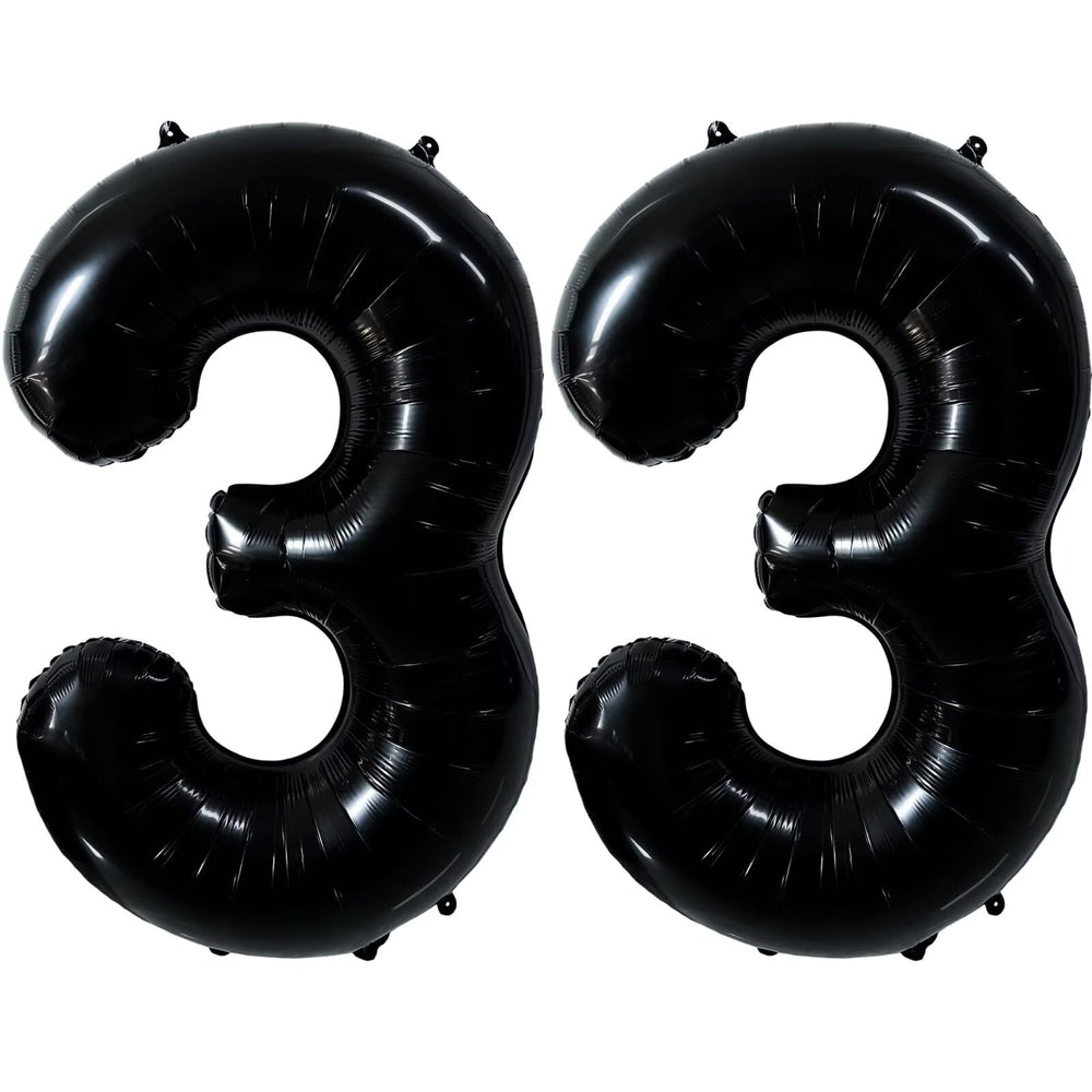 LVMOQIQIU black 33-number balloon, 40 inch, bold centerpiece for parties.