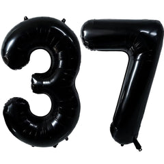 LVMOQIQIU black 37-number balloon front view for bold party decor