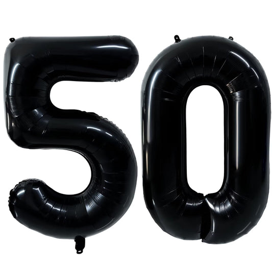 LVMOQIQIU black 50-number balloon 40-inch ready for milestone decor