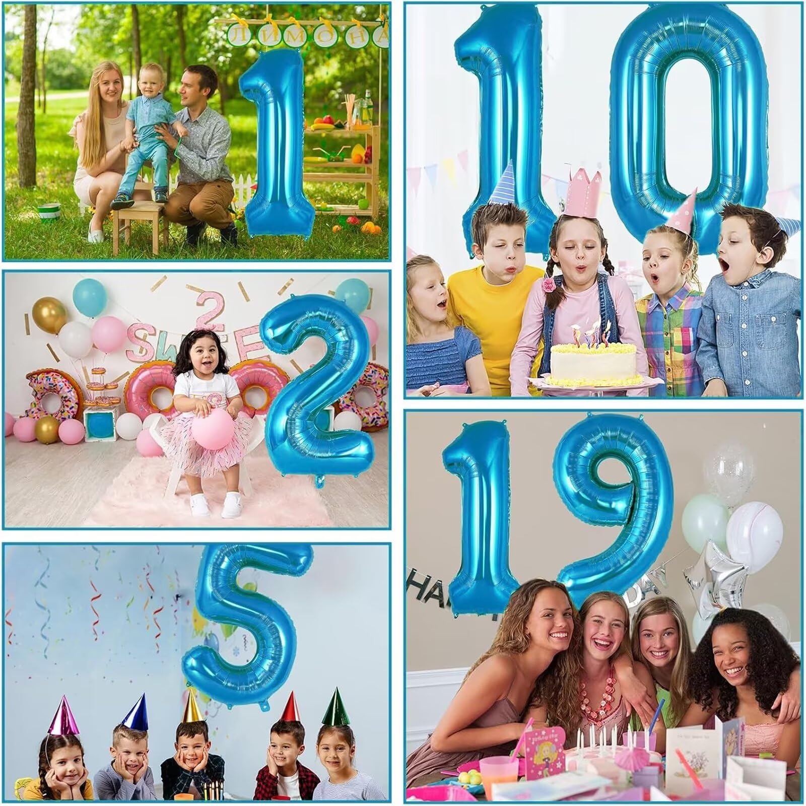 LVMOQIQIU blue foil number 42 balloon, eye-catching for anniversaries and parties