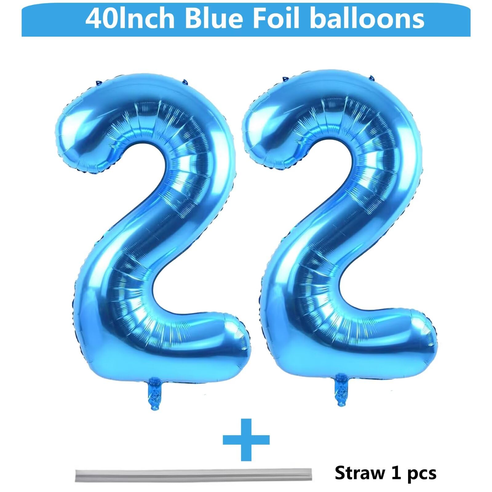 LVMOQIQIU blue 22 foil balloons pair for bold photo backdrop