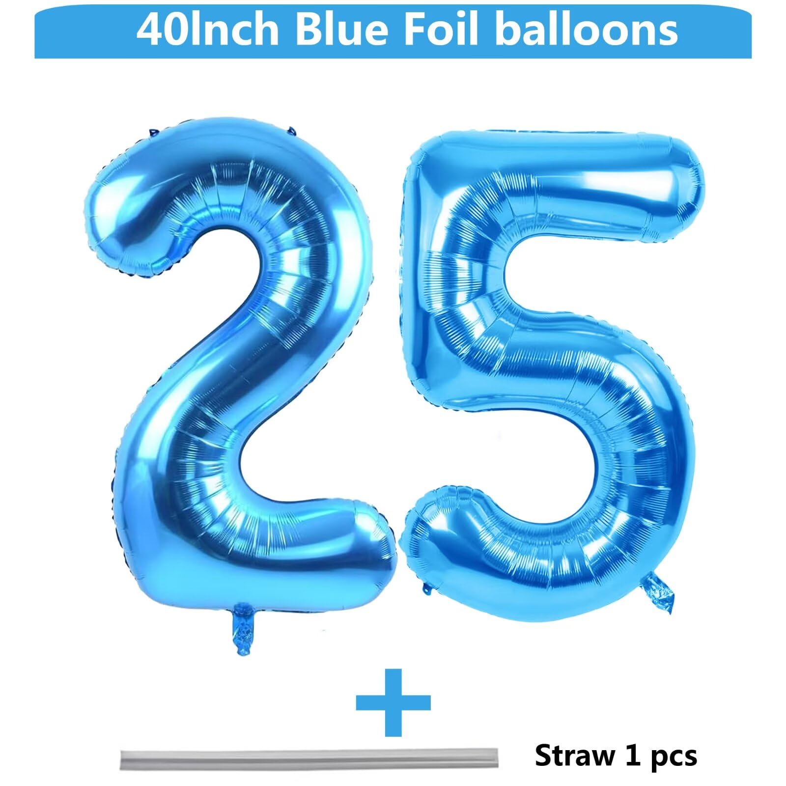 LVMOQIQIU blue number 25 balloon ideal for birthdays and photo backgrounds