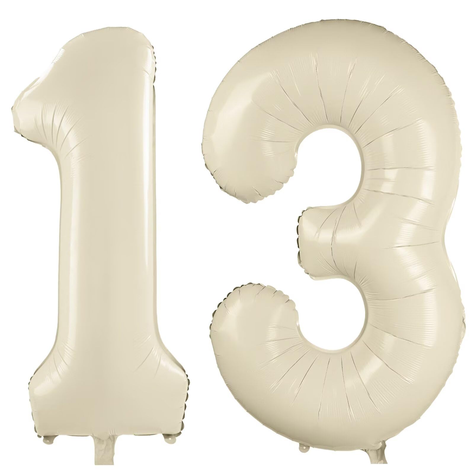LVMOQIQIU cream white 40-inch balloon number 13 for milestones and photos