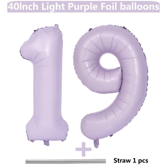 LVMOQIQIU Large foil 19 balloon, resilient and color-retaining for party photos.