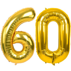 LVMOQIQIU gold 60-number balloon, 40-inch size for milestone décor.