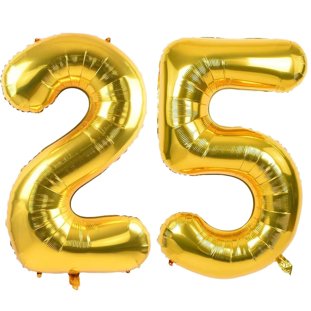 LVMOQIQIU gold number balloon 25 for birthdays with timeless shimmer